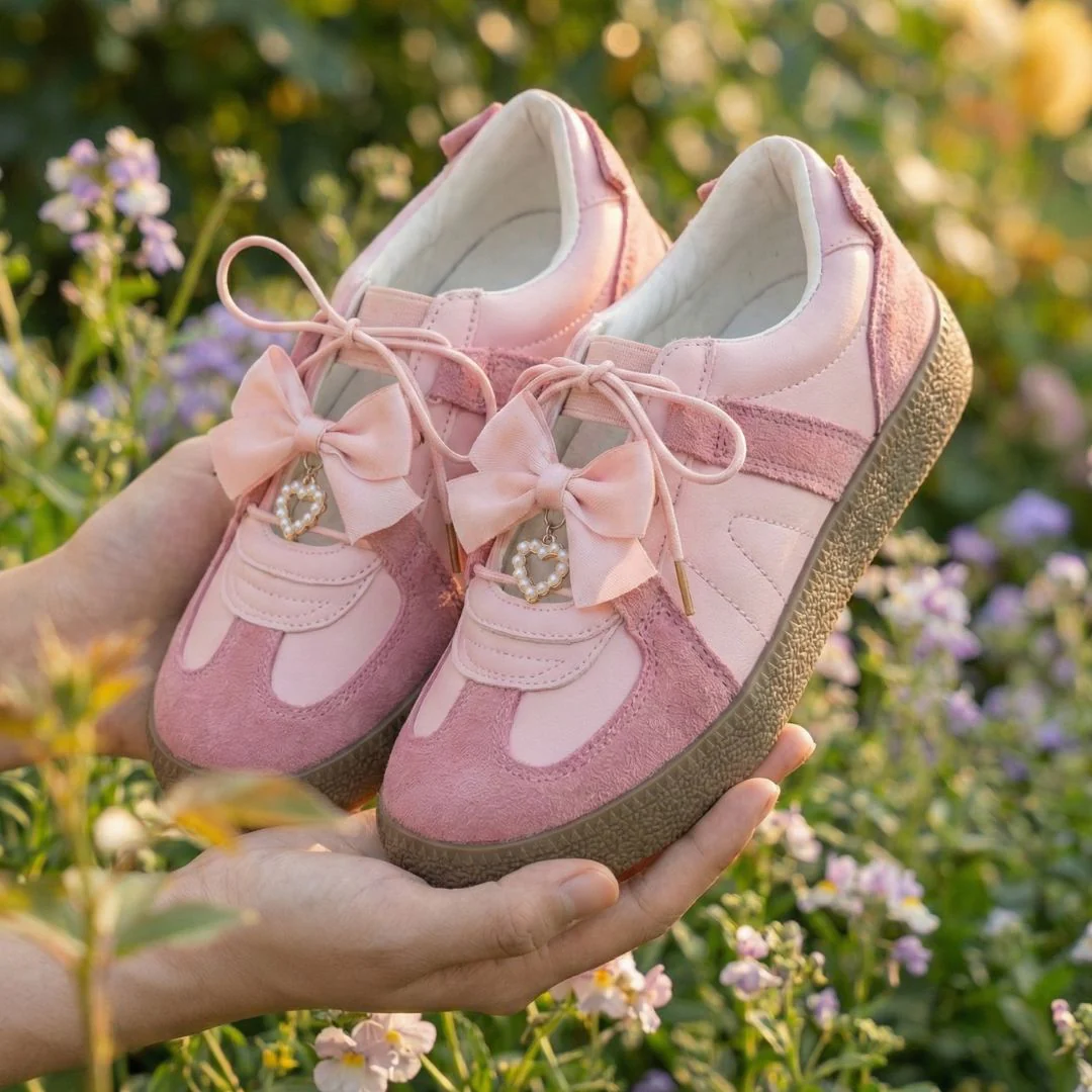 Balletcore Pretty Pink Bow Heart Sneakers - Women's - Image 6