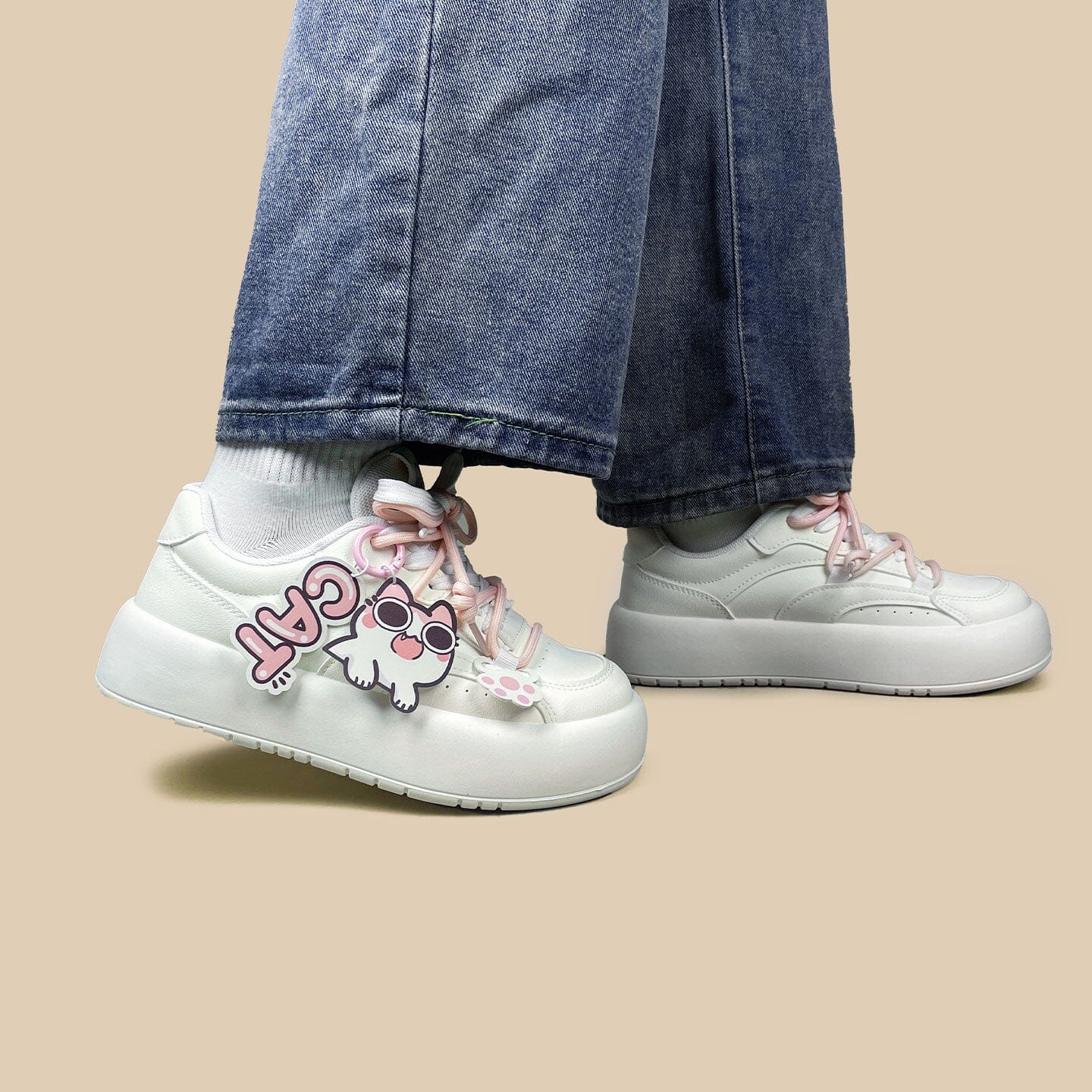 Blush Meow Chunky Casual Chunky Sneakers - Women's - Image 8