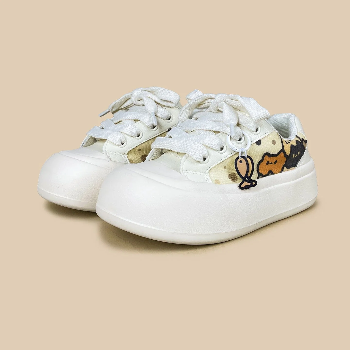Cat Cafe Print Chunky Sneakers - Women's - Image 3