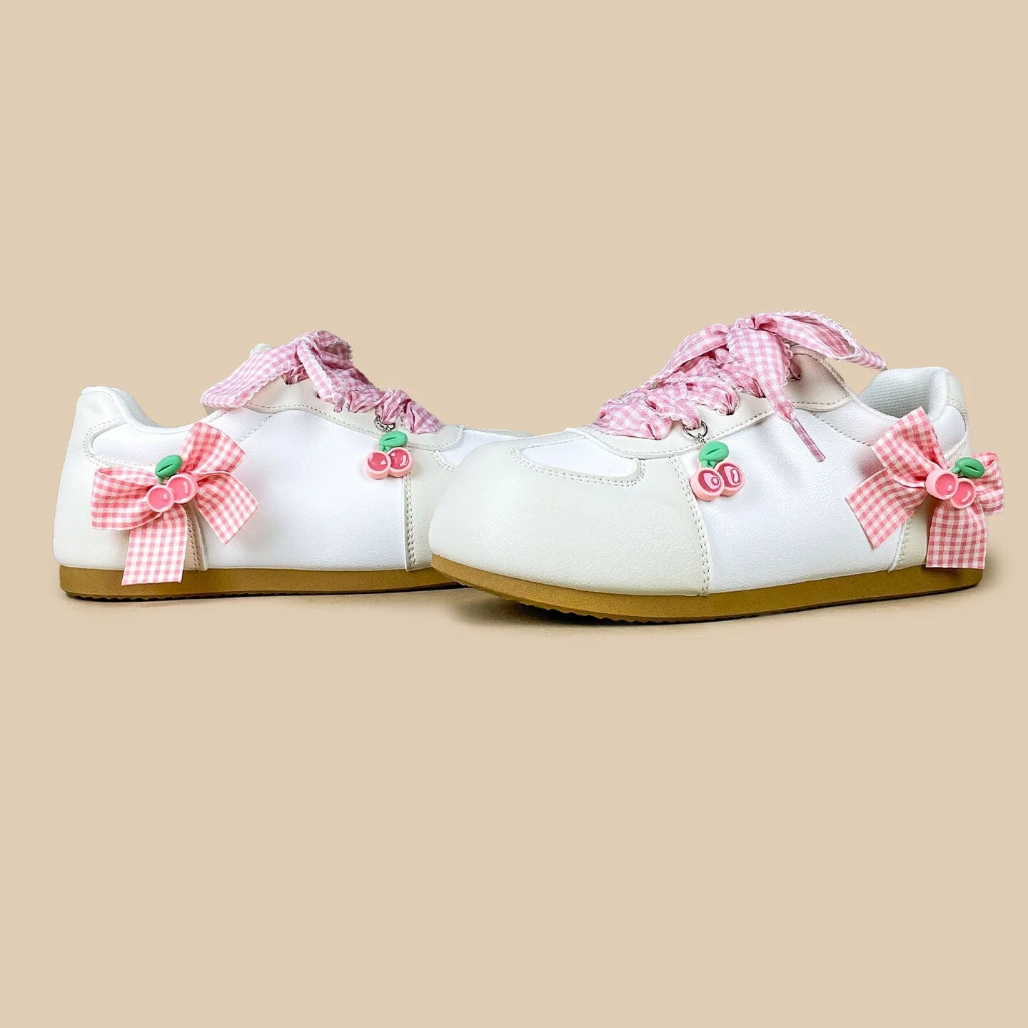 Cherry Girl Gingham Casual Sneakers – Women’s - Image 5