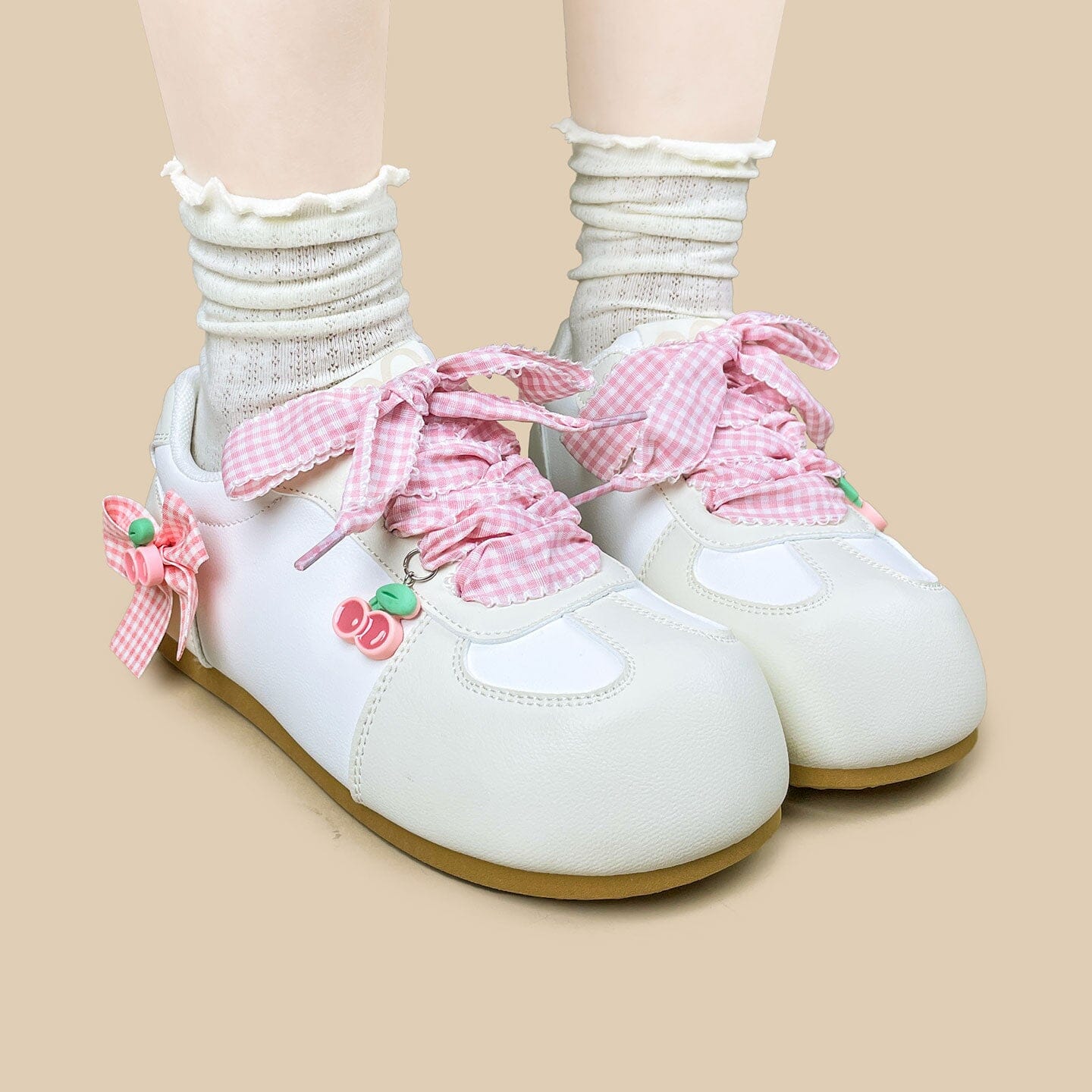 Cherry Girl Gingham Casual Sneakers – Women’s - Image 7