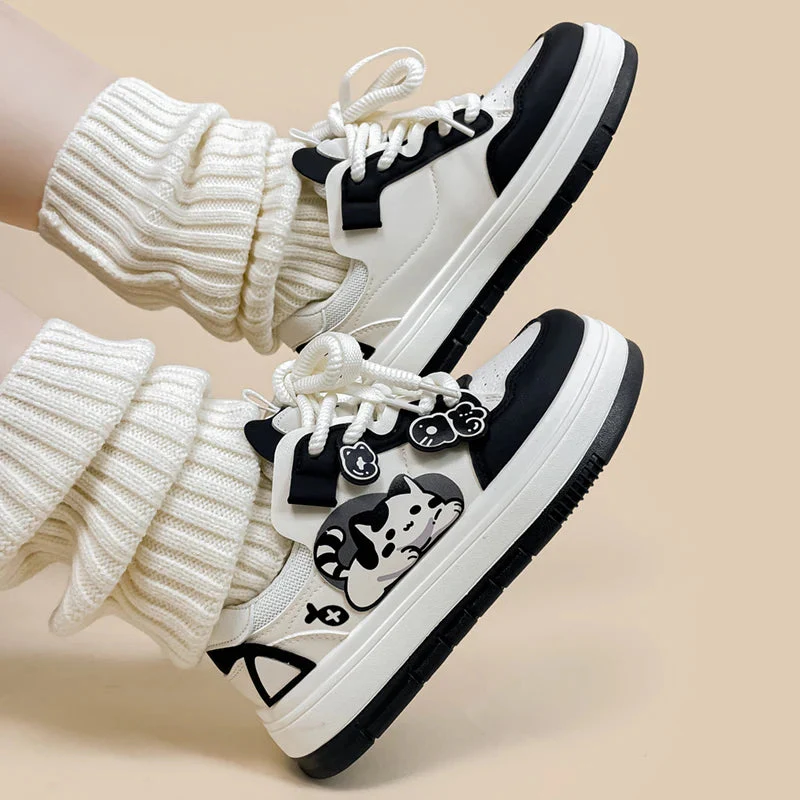 Chubby Cheeks Kitty Casual Sneakers - Unisex - Image 6