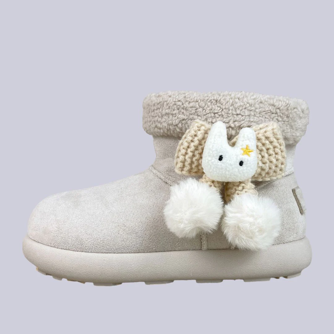 *CLEARANCE* Cozy Bunny Ultra Soft White Winter Boots - Women's