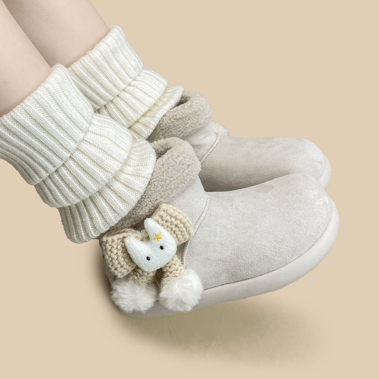*CLEARANCE* Cozy Bunny Ultra Soft White Winter Boots - Women's - Image 6