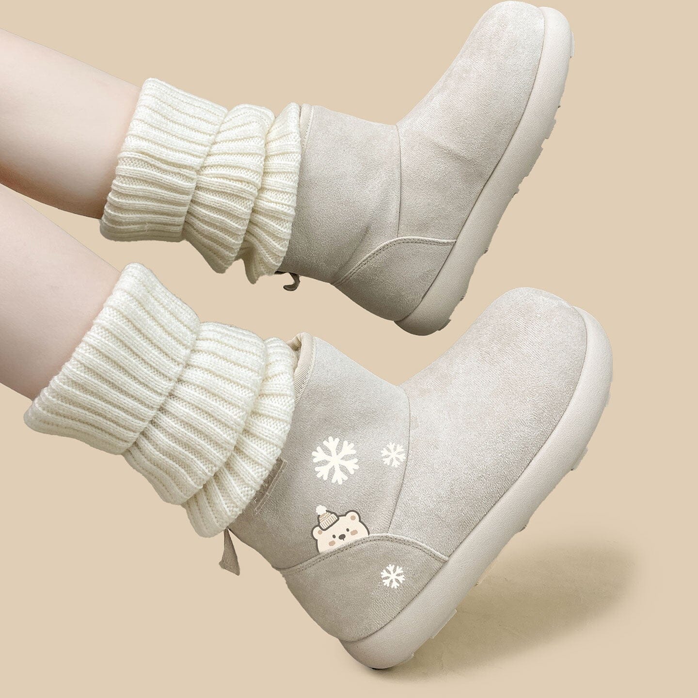 *CLEARANCE* Cozy Polar Bear White Winter Boots - Women's - Image 8