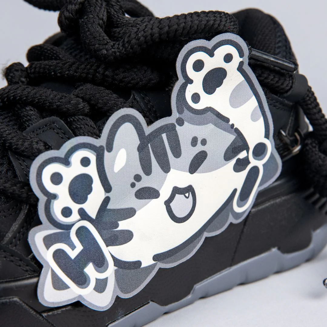 *CLEARANCE* Kawaii Neko Midnight Black Chunky Shoes - Unisex - Image 2