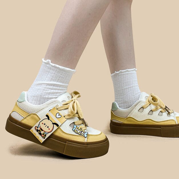 *CLEARANCE* Lovely Buzzley the Bumblebee Casual Colorblock Sneakers - Women's - Image 7