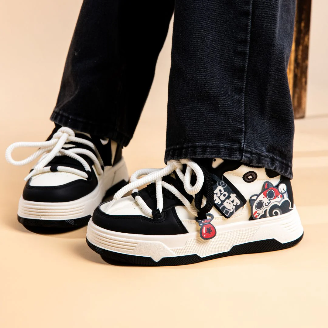 Maneki Neko Chunky Mid Top Shoes - Women's - Image 7
