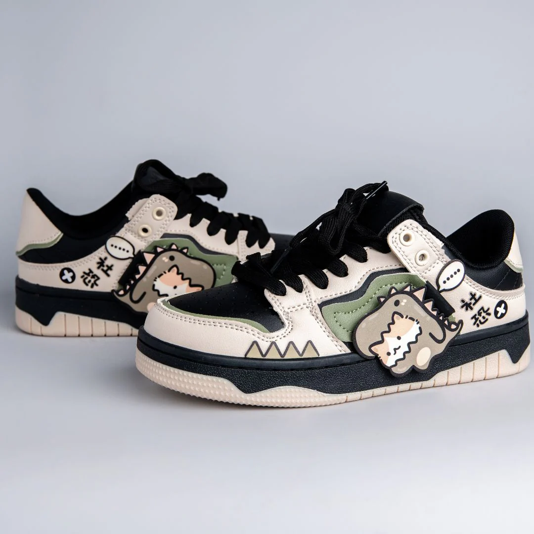 Super Shy Dino Cat Chunky Casual Sneakers - Unisex - Image 4