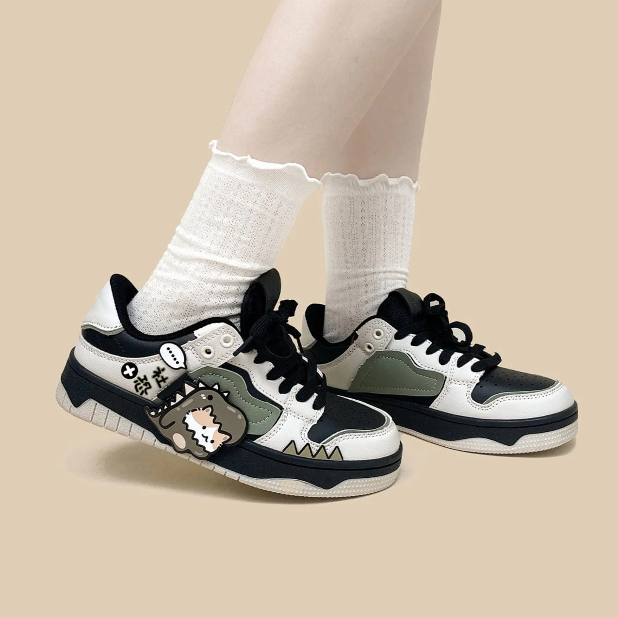 Super Shy Dino Cat Chunky Casual Sneakers - Unisex - Image 6