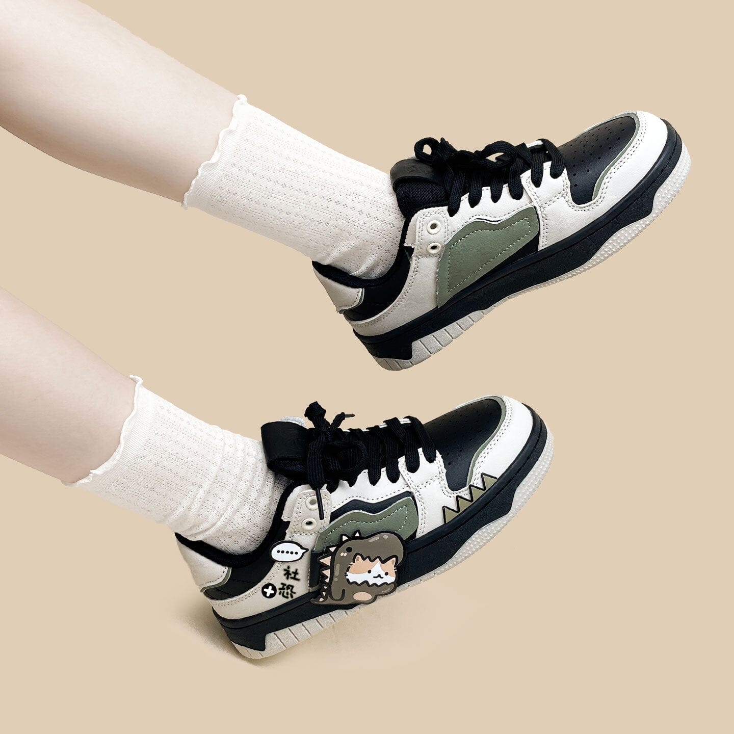 Super Shy Dino Cat Chunky Casual Sneakers - Unisex - Image 8