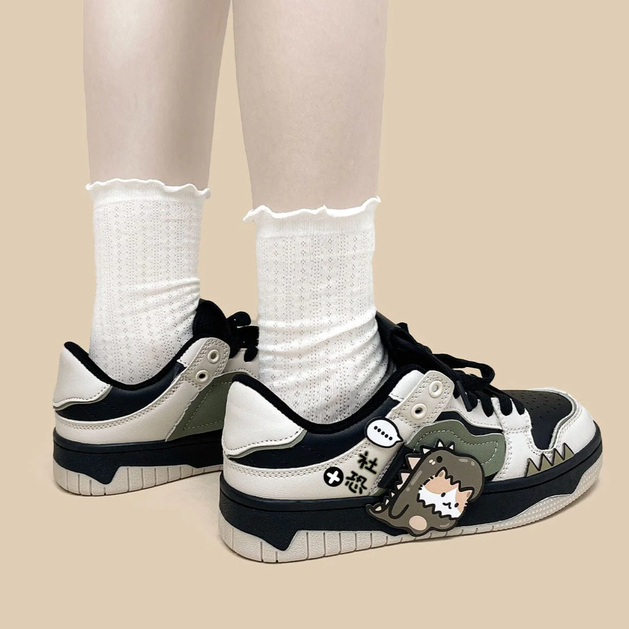 Super Shy Dino Cat Chunky Casual Sneakers - Unisex - Image 9