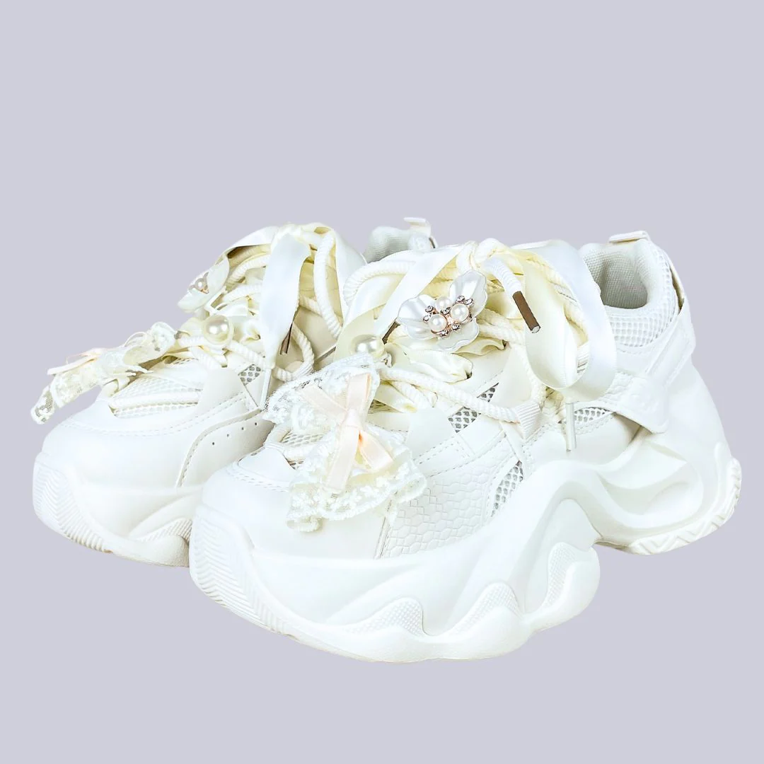 Coquette Pearl Cloud Chunky Sneakers - Unisex