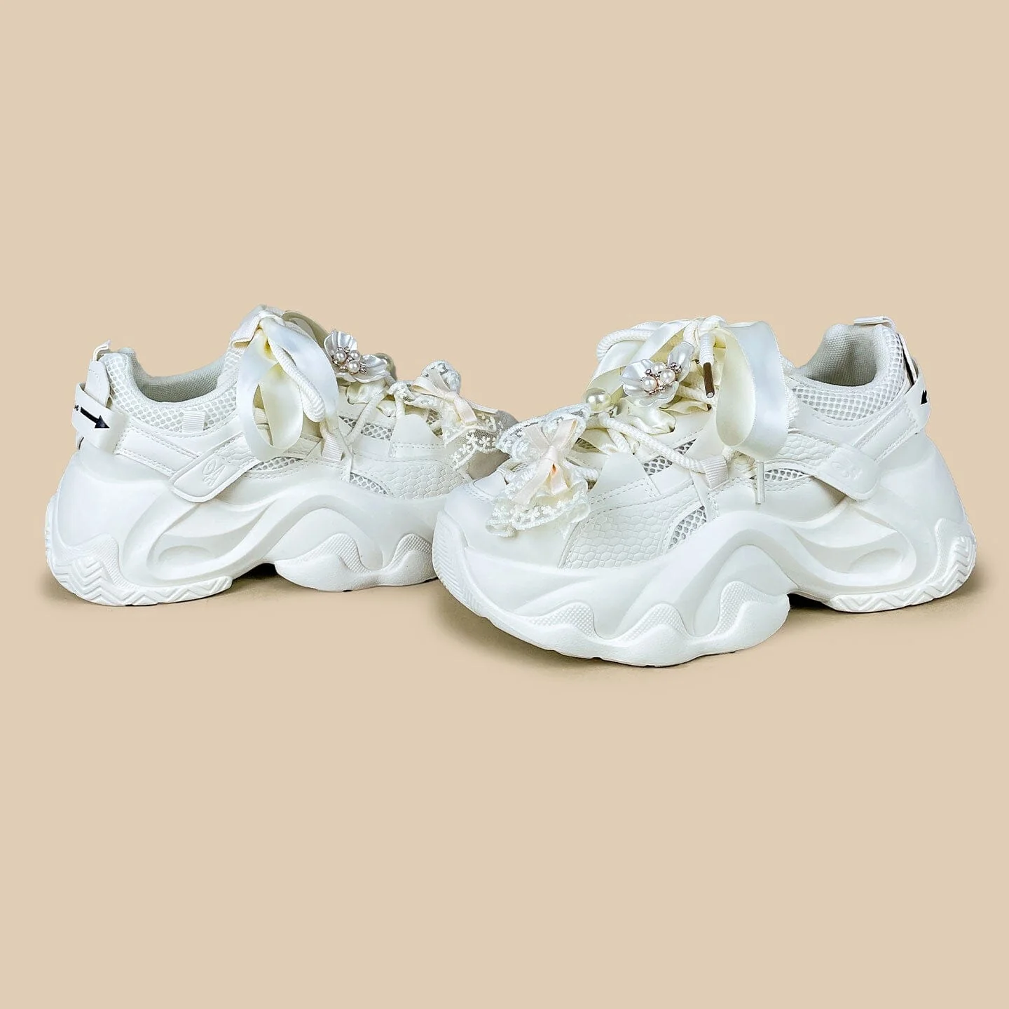 Coquette Pearl Cloud Chunky Sneakers - Unisex - Image 4