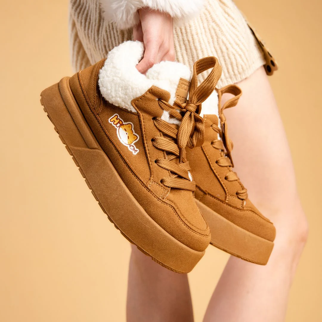 Cozy Kitty Ultra Chunky Brown Mid Top Shoes - Women's - Image 4