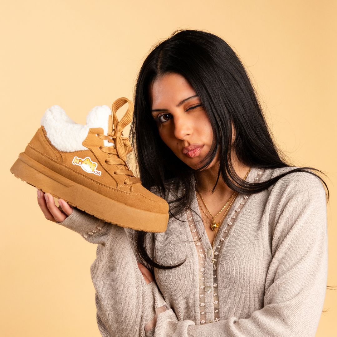 Cozy Kitty Ultra Chunky Brown Mid Top Shoes - Women's - Image 6
