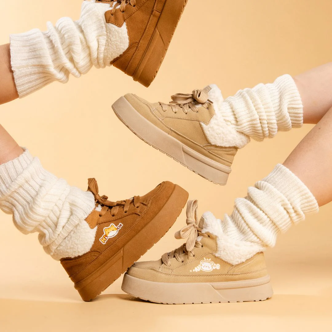 Cozy Kitty Ultra Chunky Brown Mid Top Shoes - Women's - Image 9
