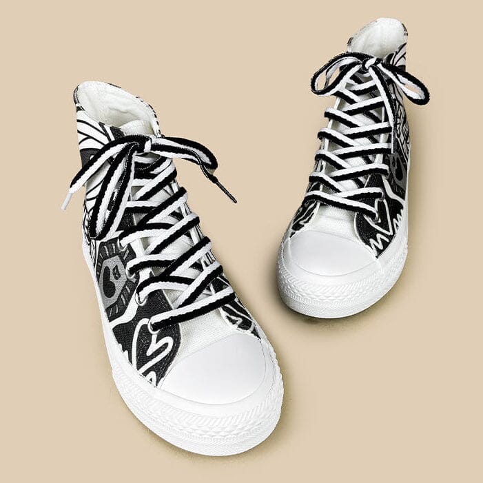 Hi Mummy Graphic High Top Canvas Shoes - Unisex - Image 4