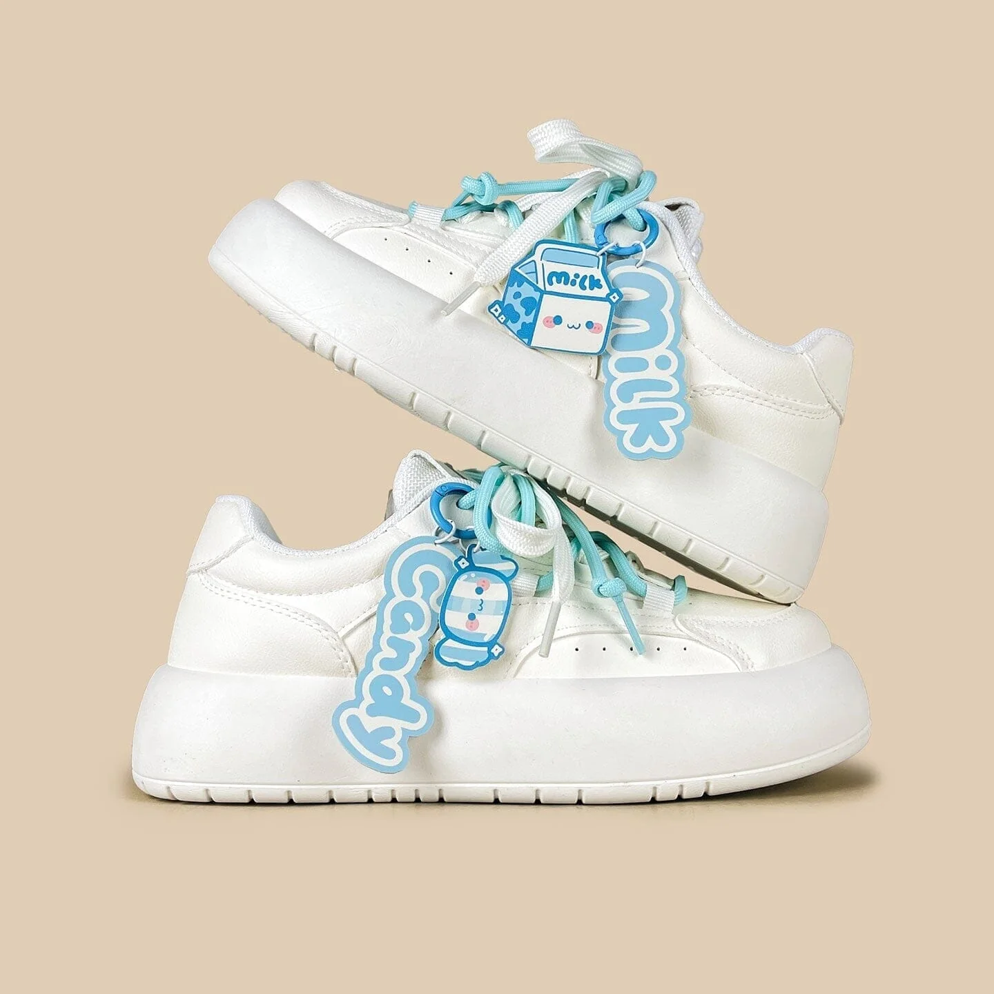 Kawaii Candy & Milk Blue Shoe Charms Set - Image 3