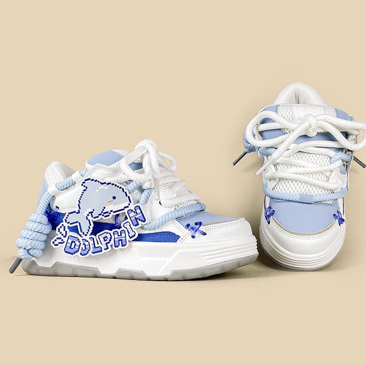 Kawaii Dolphin Dream Chunky Sneakers - Unisex - Image 4