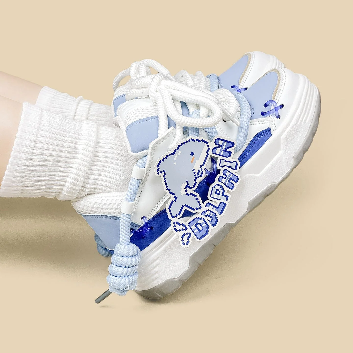 Kawaii Dolphin Dream Chunky Sneakers - Unisex - Image 7
