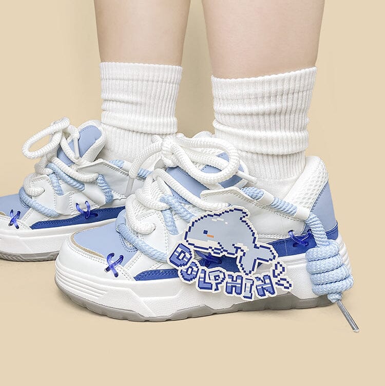 Kawaii Dolphin Dream Chunky Sneakers - Unisex - Image 8