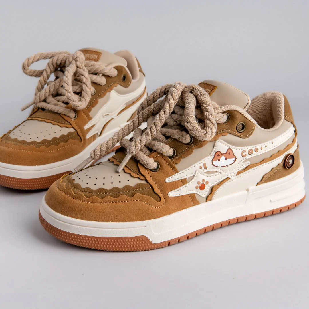 Kawaii Miao Kitty Chunky Brown Shoes - Unisex - Image 4