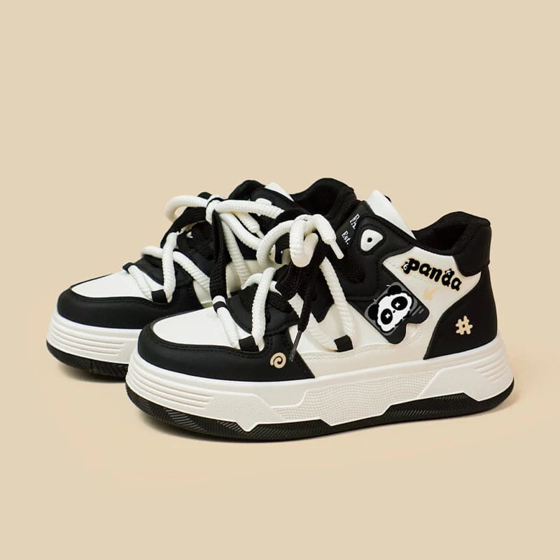 Kawaii Panda Chunky Mid Top Shoes - Women's - Image 3