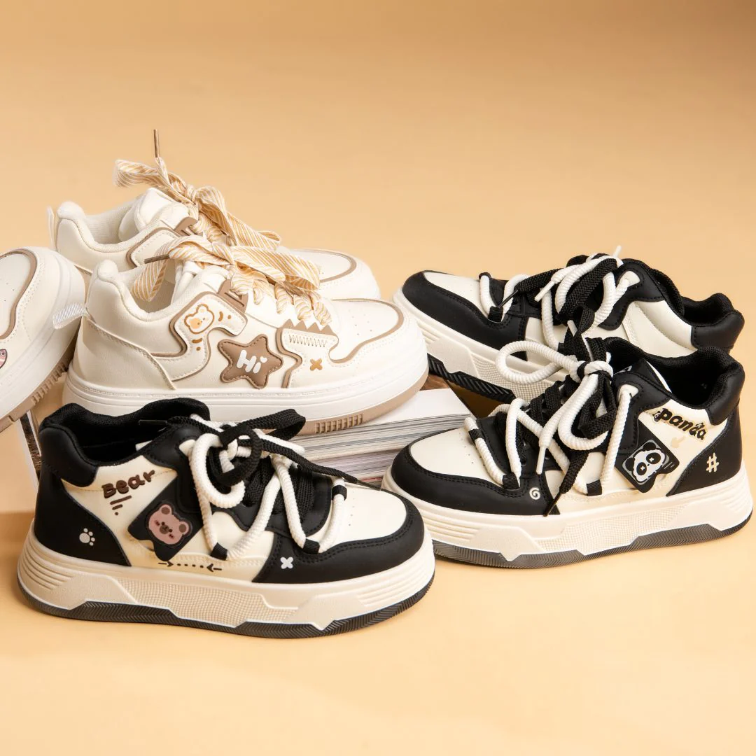 Kawaii Panda Chunky Mid Top Shoes - Women's - Image 9