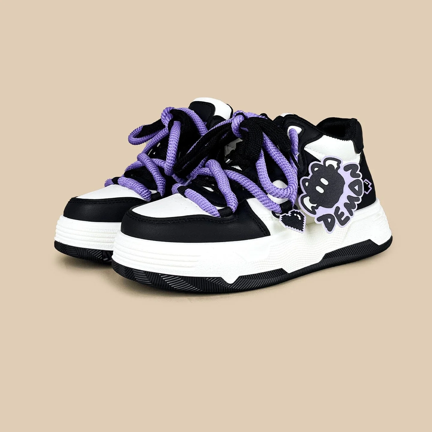 Kawaii Purple Demon Chunky Mid Top Shoes - Women's - Image 5