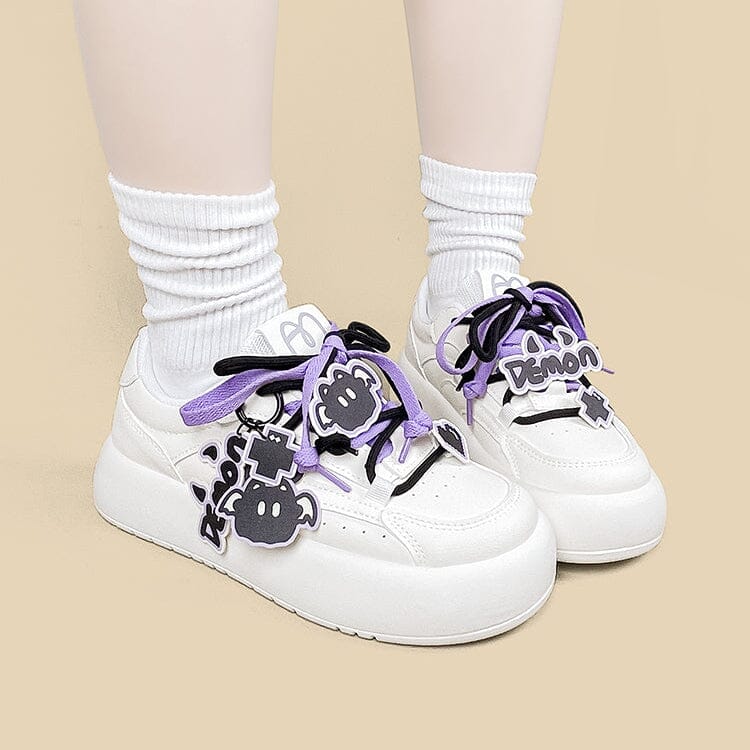 Kawaii Purple Demon Chunky Sneakers - Women's - Image 10