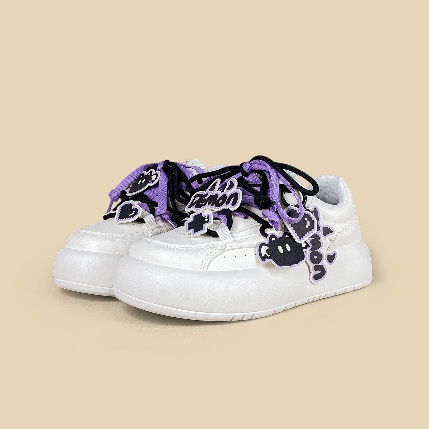 Kawaii Purple Demon Chunky Sneakers - Women's - Image 3