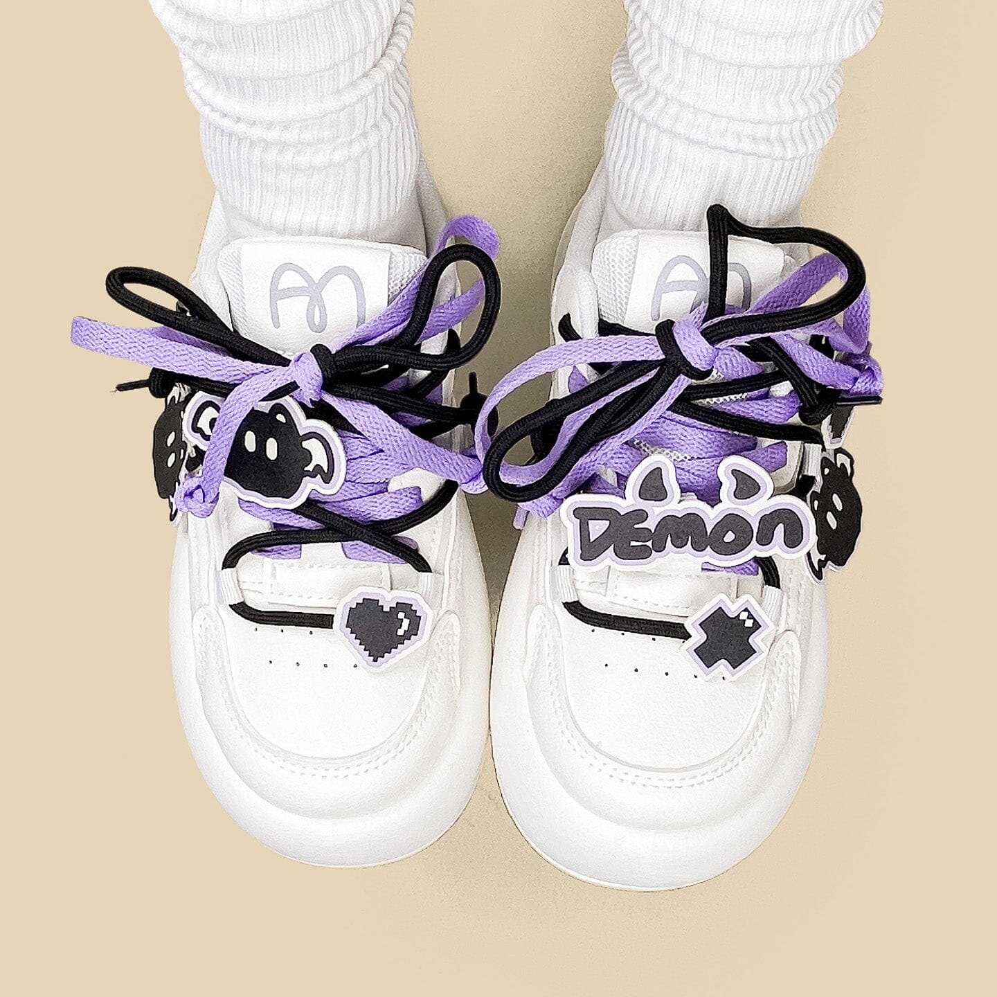 Kawaii Purple Demon Chunky Sneakers - Women's - Image 7