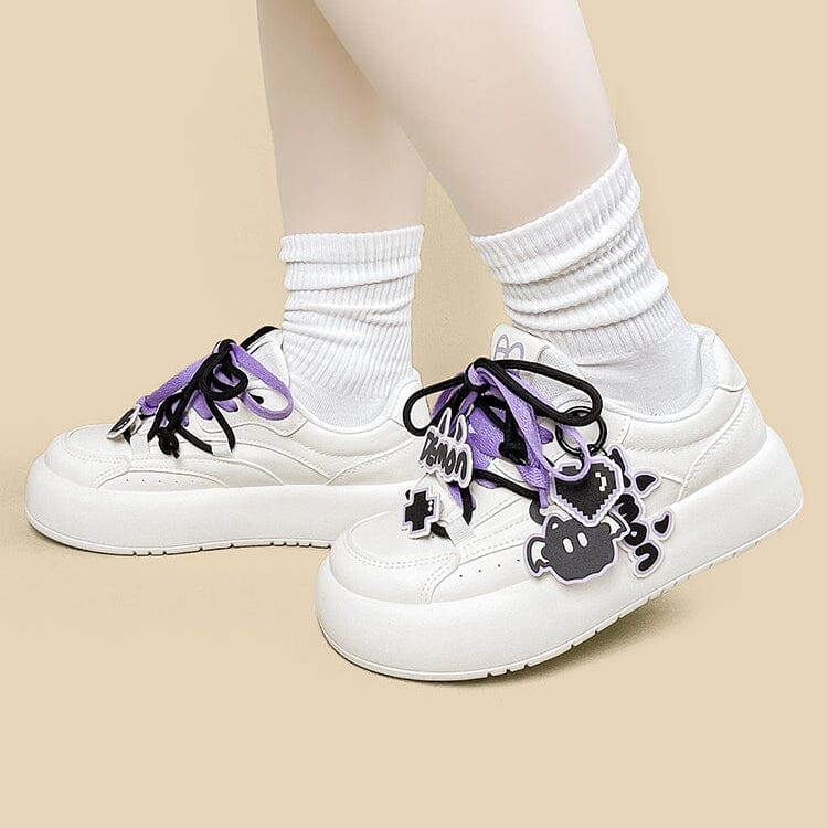 Kawaii Purple Demon Chunky Sneakers - Women's - Image 9