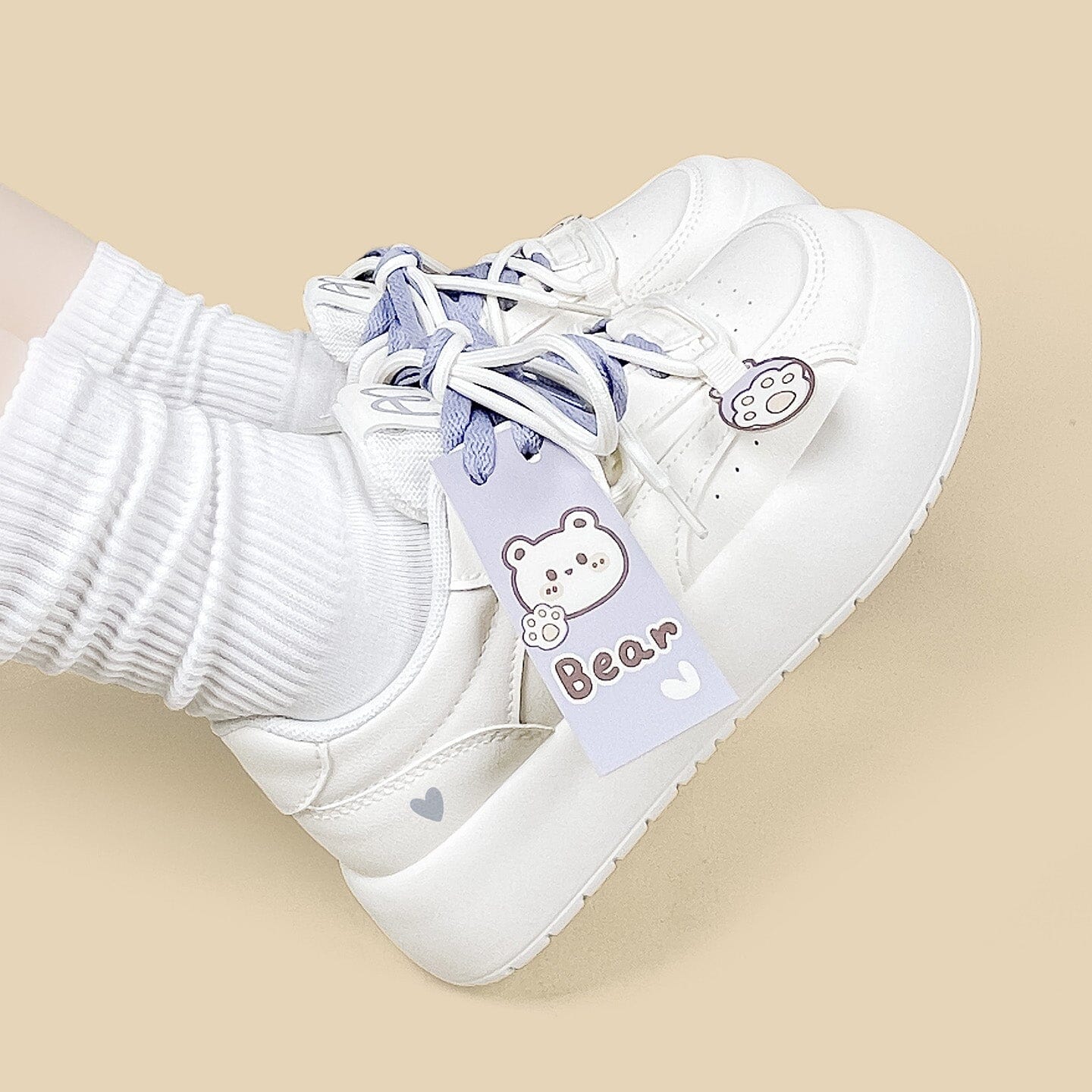 Lavender Bear Charm Chunky Sneakers - Women's - Image 6