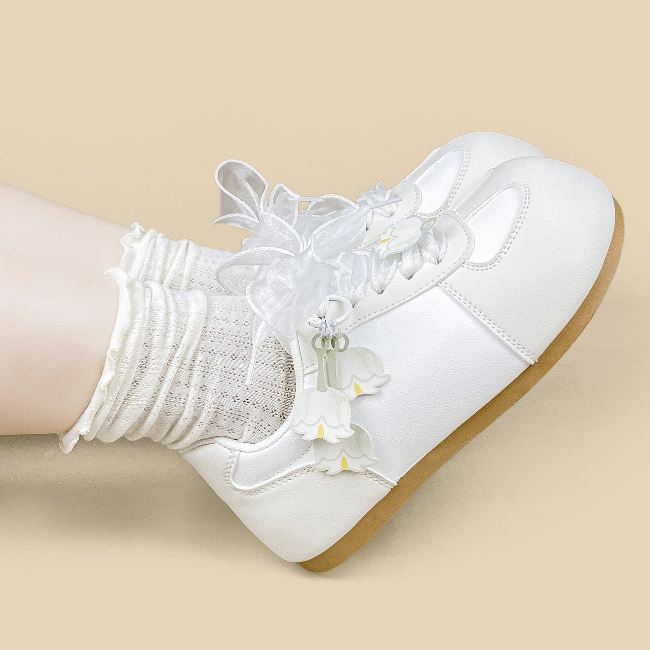 Lily of the Valley Kawaii Casual Sneakers – Women’s - Image 6
