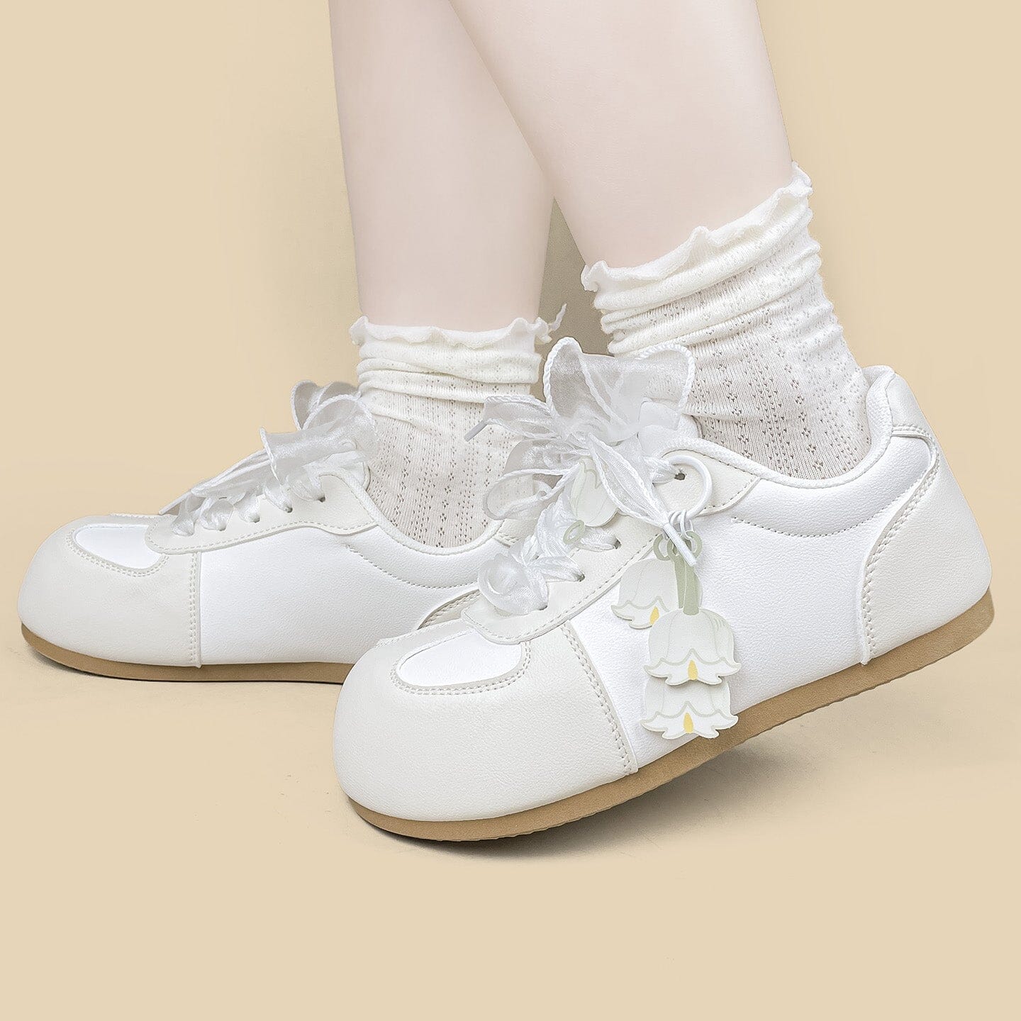 Lily of the Valley Kawaii Casual Sneakers – Women’s - Image 7