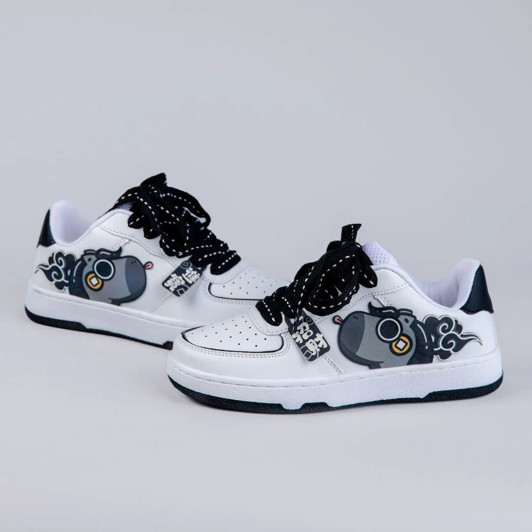 Lucky Horse Casual White Sneakers - Unisex - Image 4