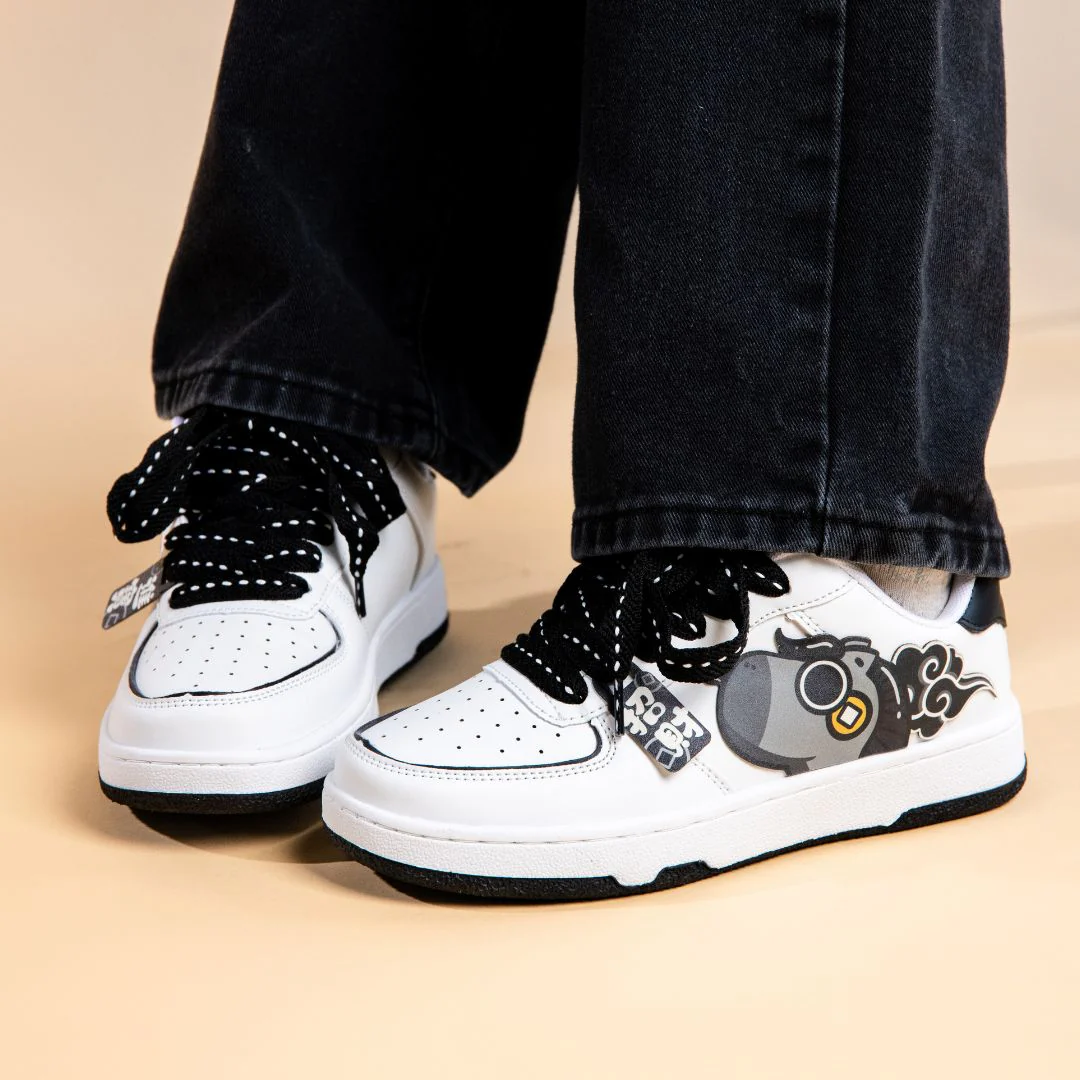 Lucky Horse Casual White Sneakers - Unisex - Image 6