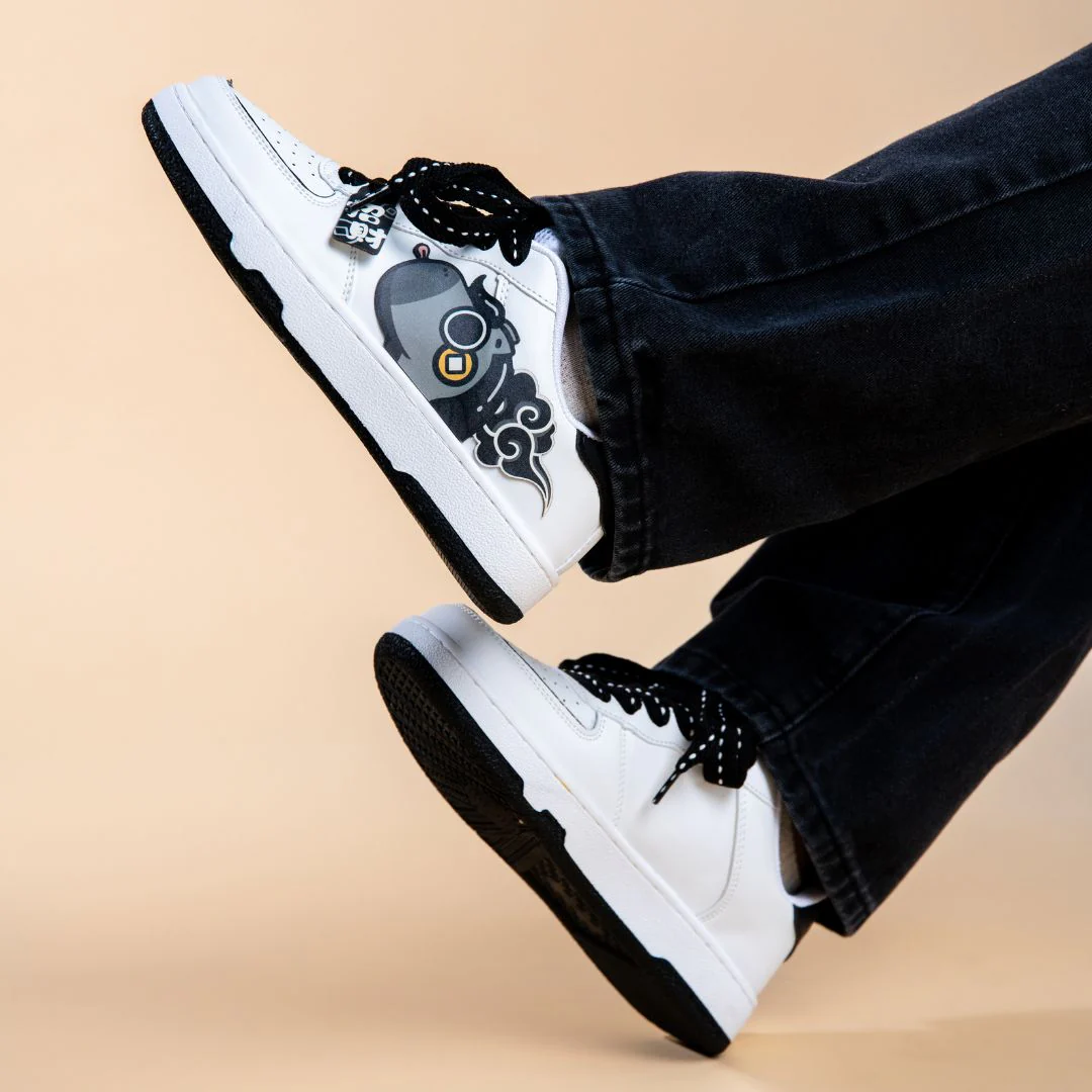 Lucky Horse Casual White Sneakers - Unisex - Image 7