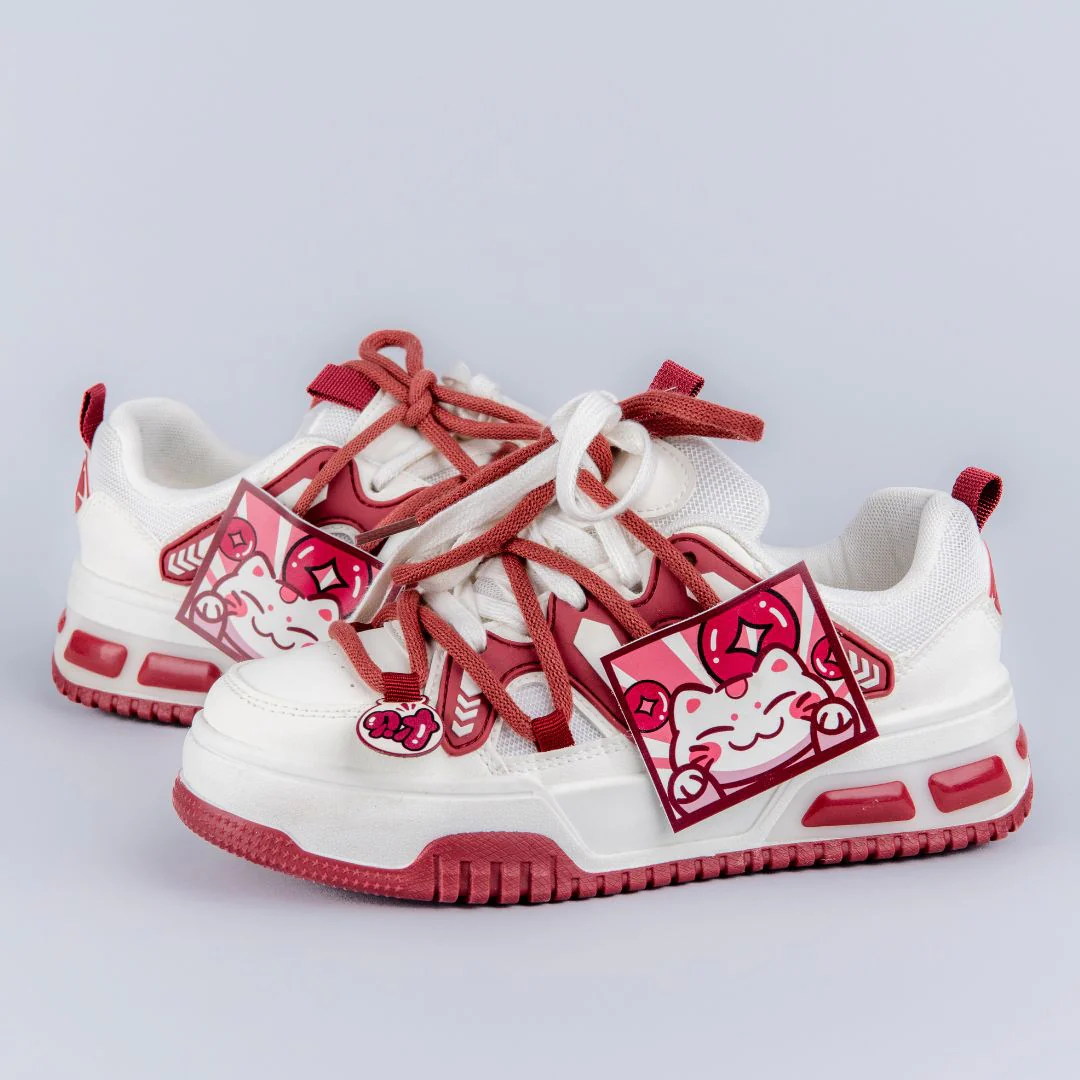 Lunar New Year Chubby Kitty Chunky Casual Sneakers - Unisex - Image 4