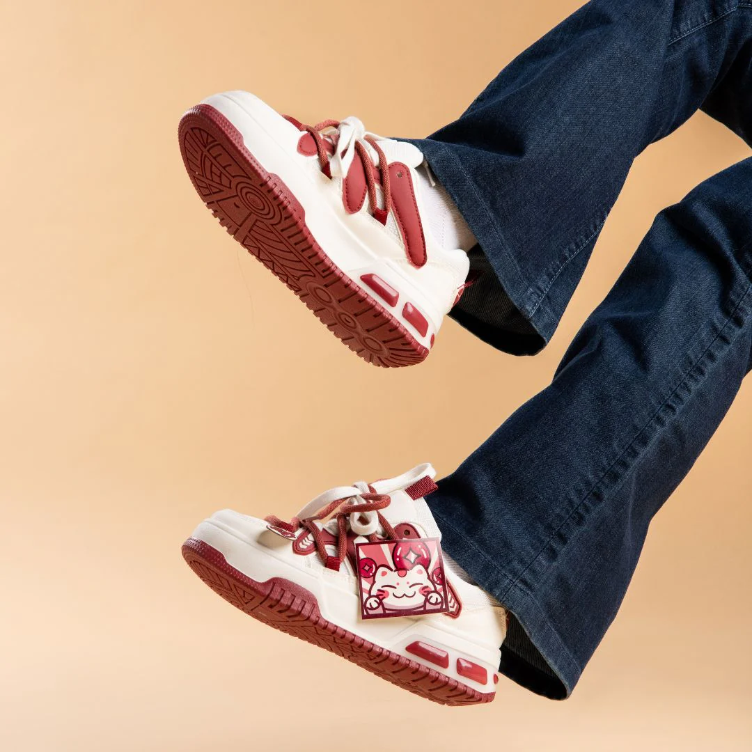 Lunar New Year Chubby Kitty Chunky Casual Sneakers - Unisex - Image 6