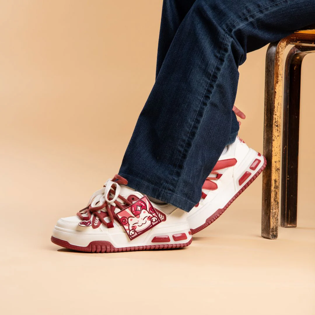 Lunar New Year Chubby Kitty Chunky Casual Sneakers - Unisex - Image 7