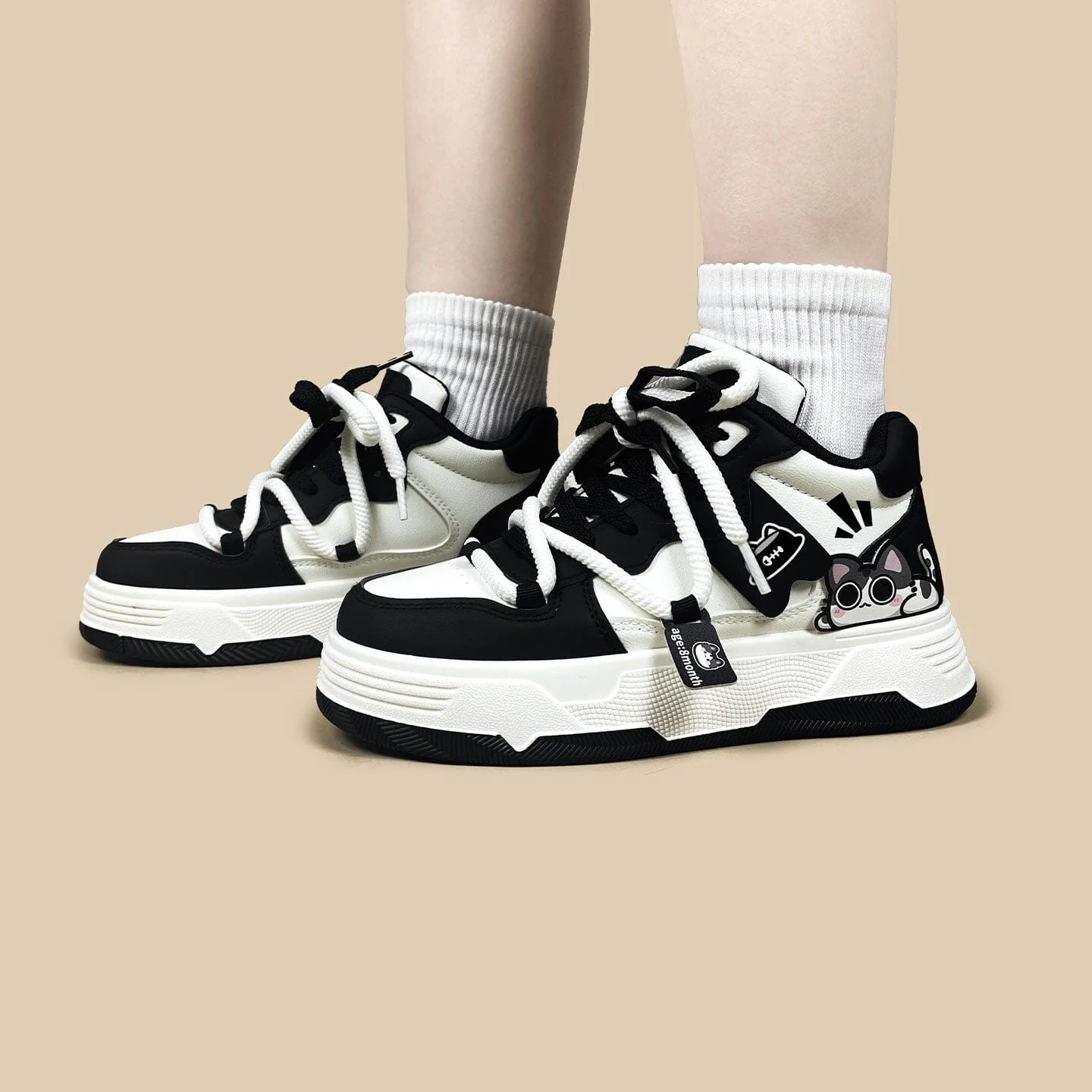 Midnight Meow Chunky Mid Top Shoes - Women's - Image 8