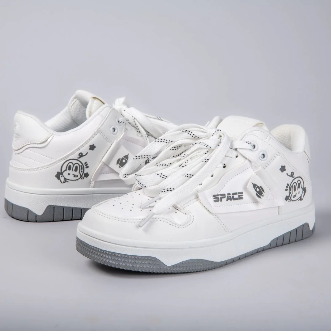 Out in Space Bunny Casual Sneakers - Unisex - Image 3