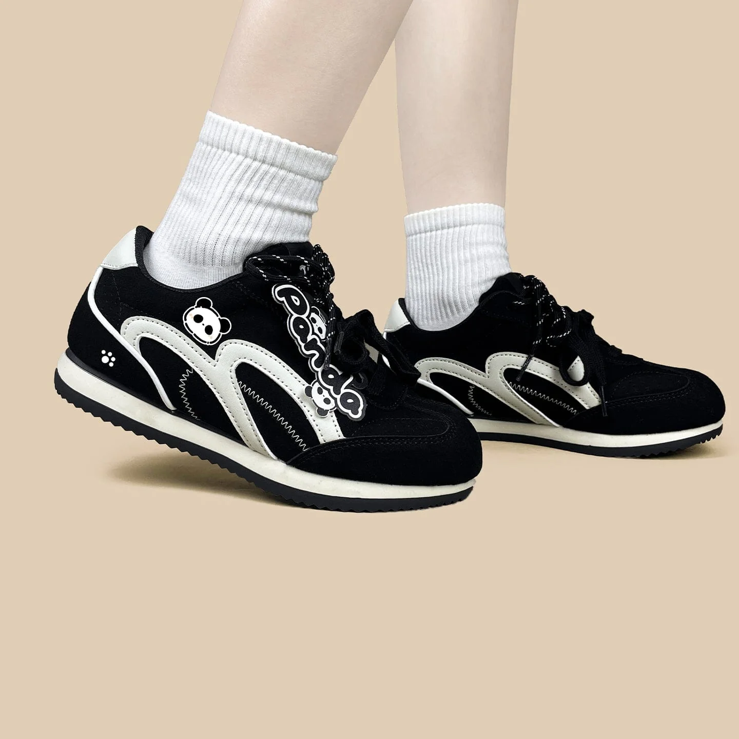 Panda Suede Retro Runner Sneakers – Women's - Image 7