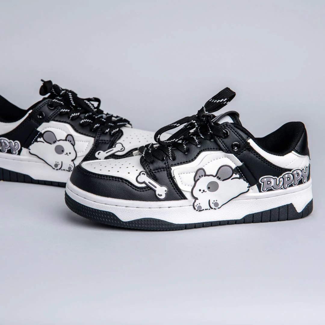 Pawfectly Playful Puppy Chunky Black Shoes - Unisex - Image 3