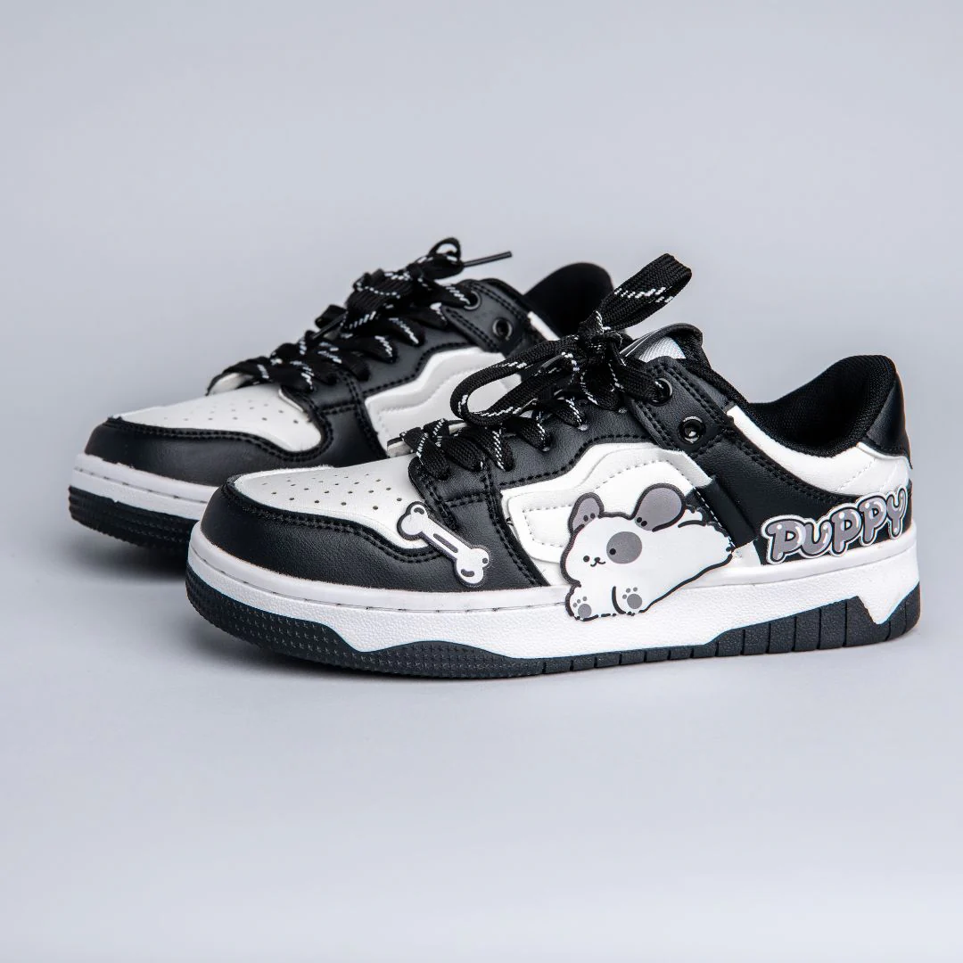Pawfectly Playful Puppy Chunky Black Shoes - Unisex - Image 4