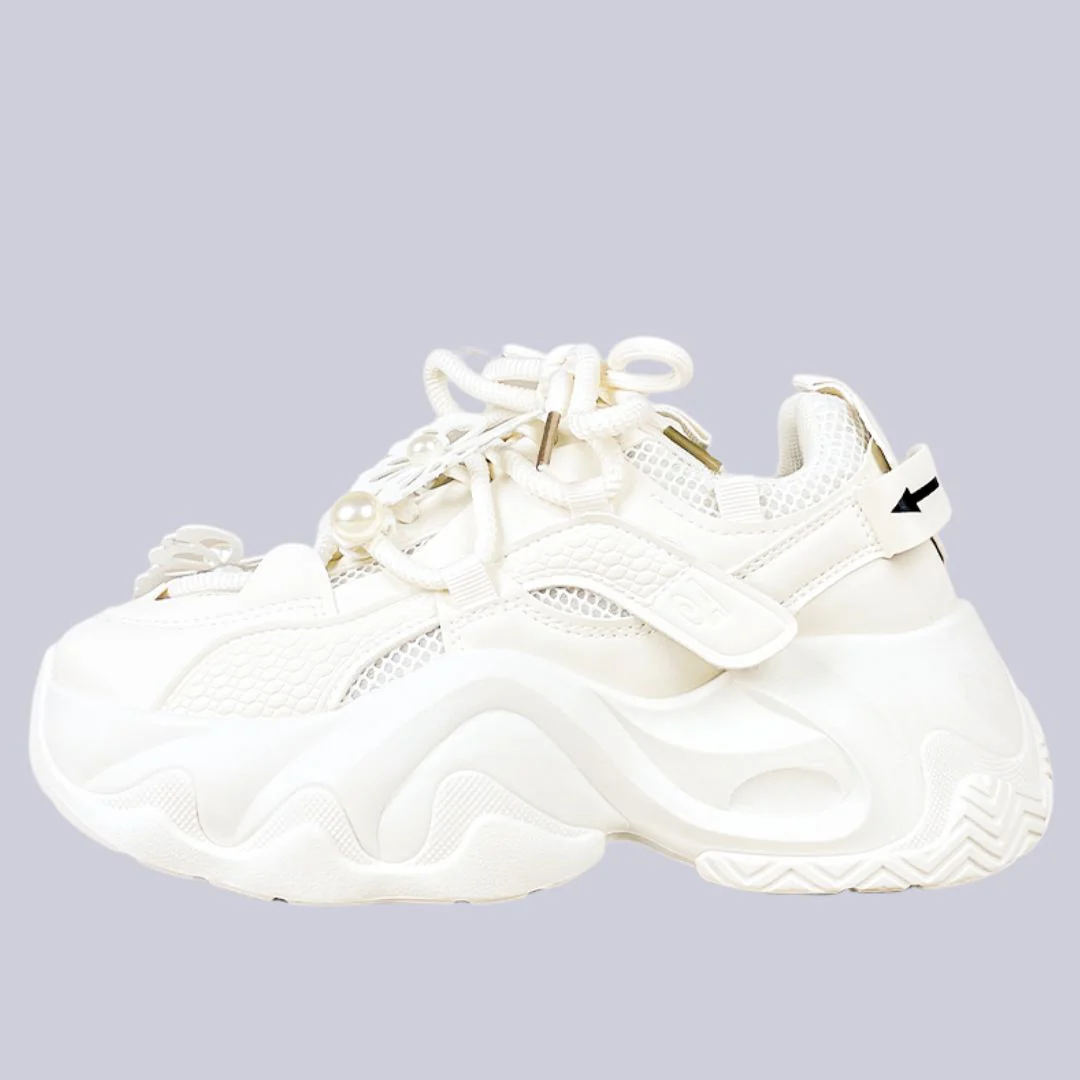 Pearl Butterfly Cloud Chunky Sneakers - Unisex - Image 2