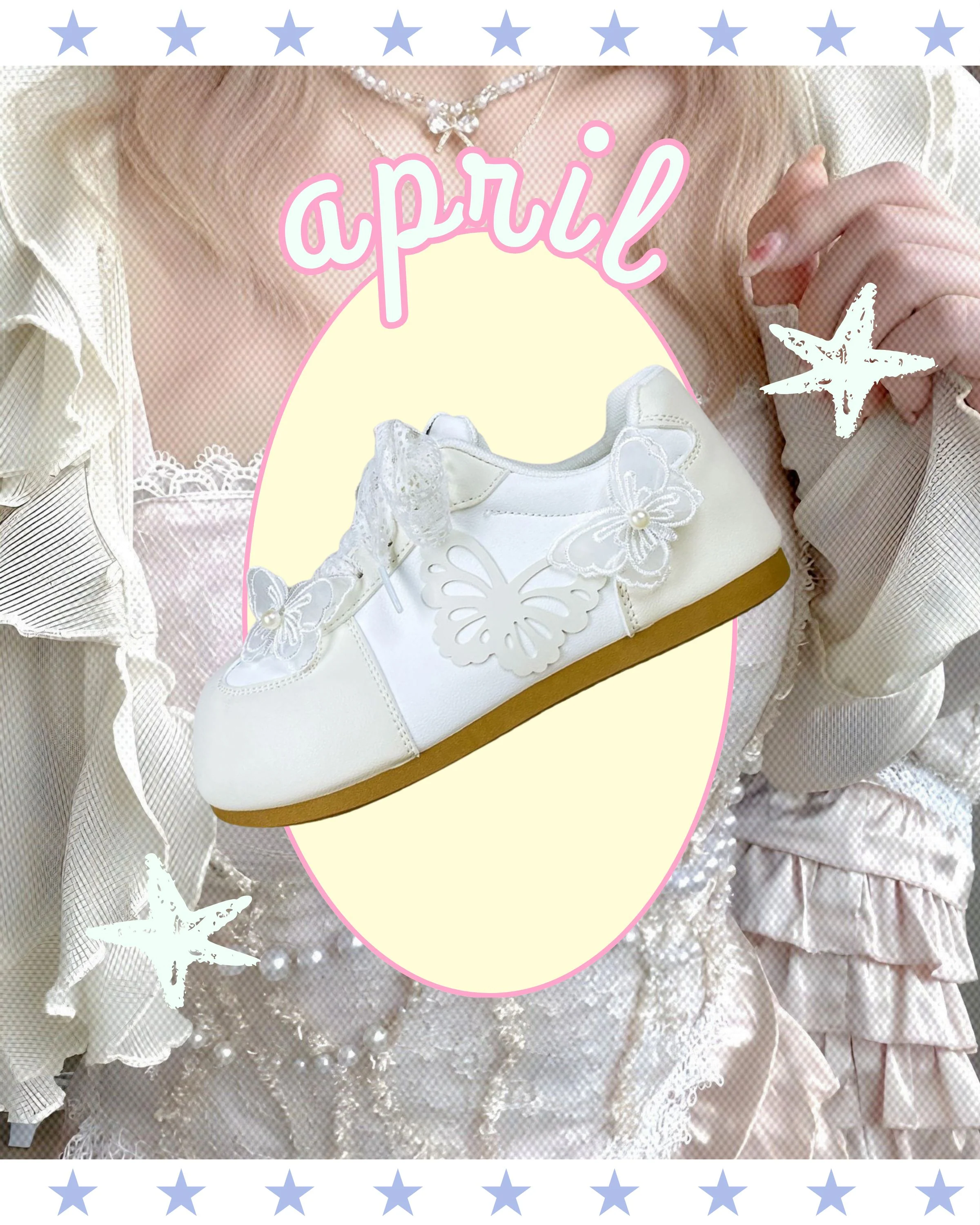 Porcelain Butterfly Dream Casual Sneakers – Women’s - Image 10